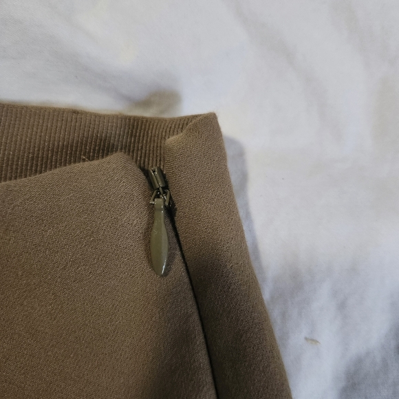 Vince Italian Cotton-Blend Stitch-Front Seam  Leggings Size XXS Oak Wood Hi Rise - Picture 7 of 12